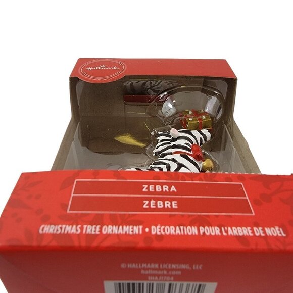 HALLMARK Keepsake ZEBRA Animal Gift Holiday Christmas Tree Ornament  - NEW - Picture 4 of 11